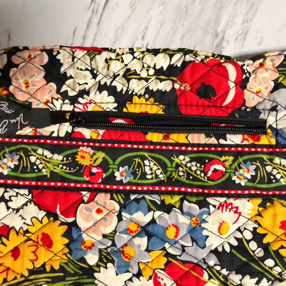 Vera Bradley Black Multi Floral Quilted Shoulder Bag - Picture 5 of 7